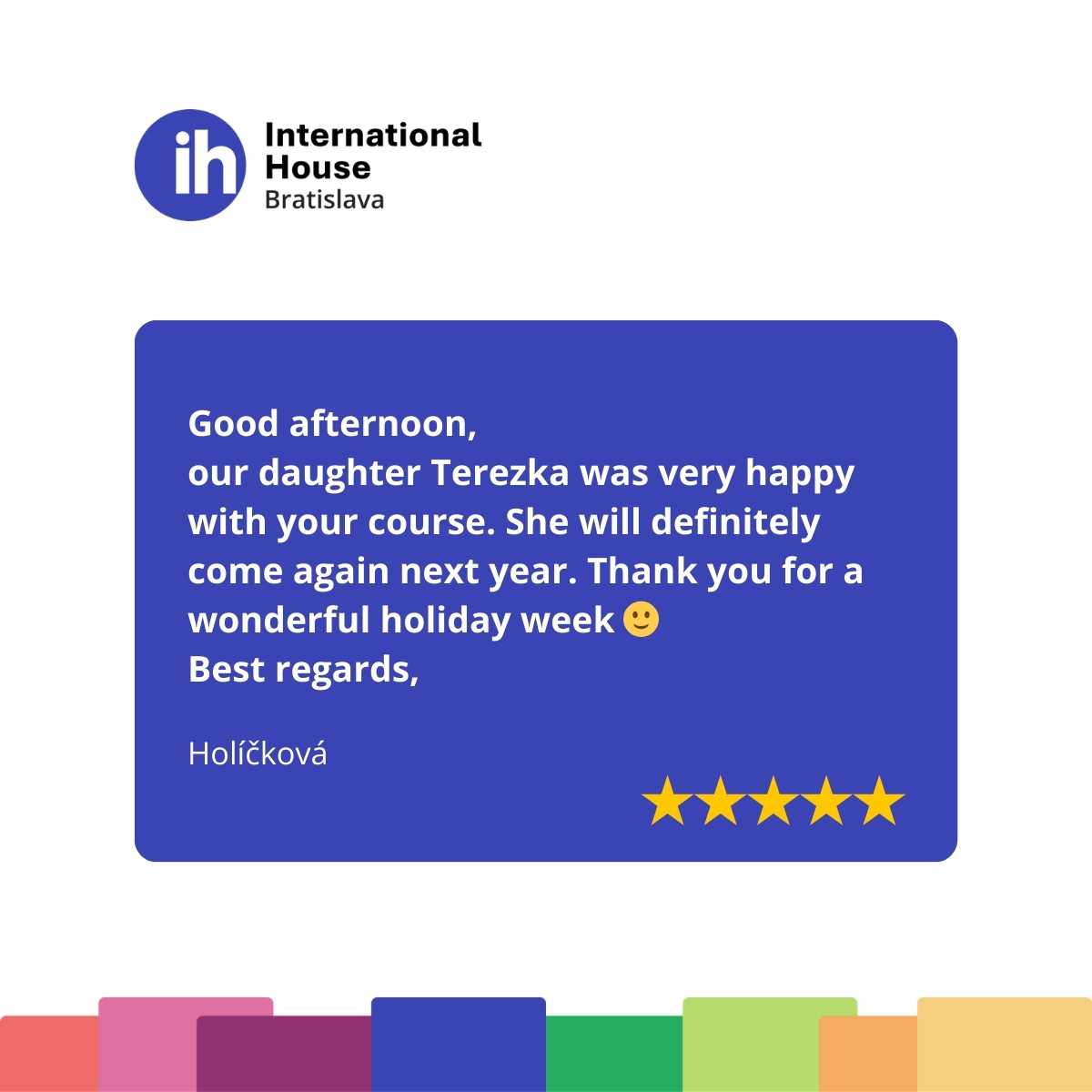 Testimonial ih bratislava summer for teens